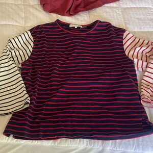English Factory Striped Long Sleeve Top